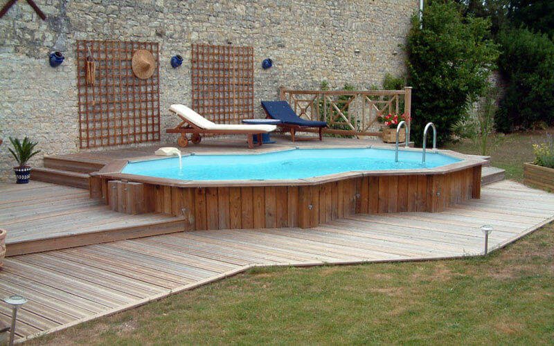 Small Above-Ground Pool with Deck