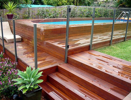 Above-Ground Pool with Acrylic Fence