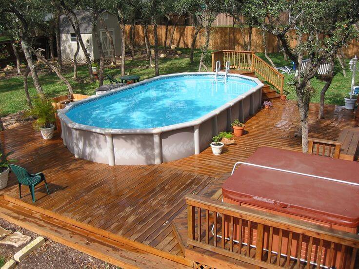 Oval Above-Ground Swimming Pool